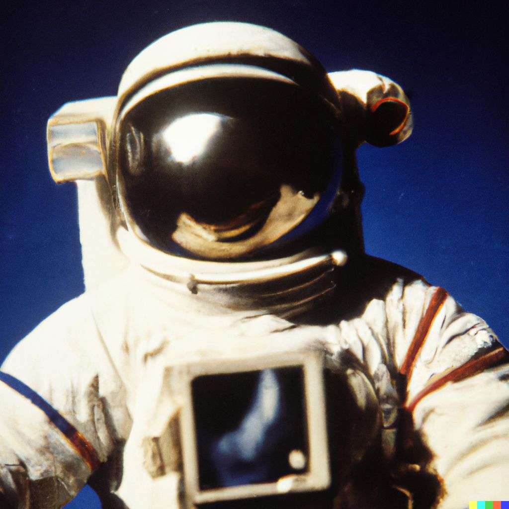 an astronaut, photograph, Kodachrome